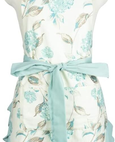 Vintage-Style Kitchen Apron with Pockets Baking Gardening