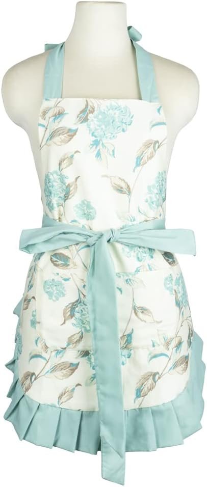 Vintage-Style Kitchen Apron with Pockets Baking Gardening