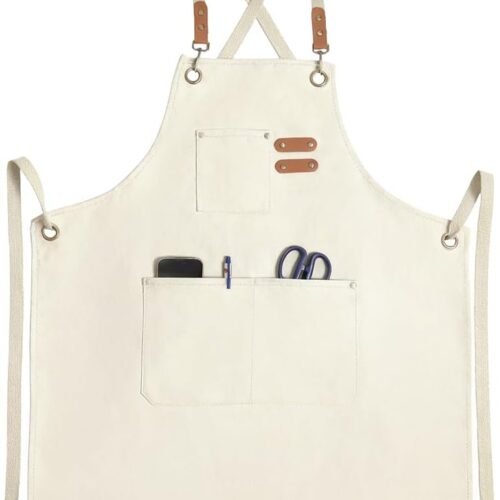 Cotton Canvas Chef Apron Three Pockets Unisex