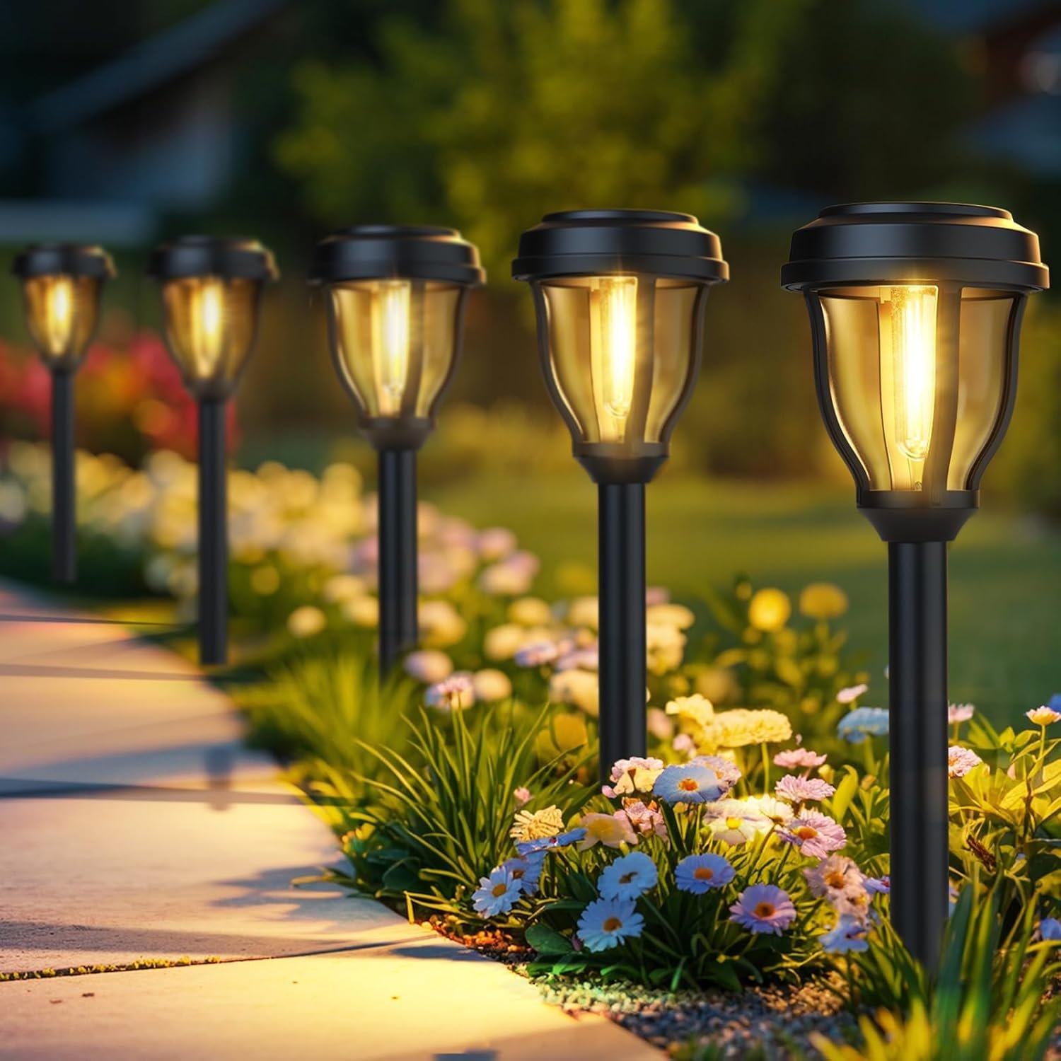 Solar Garden Dusk To Dawn Pathway Lights