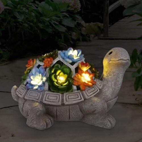 Solar Garden Turtle Statue Lights