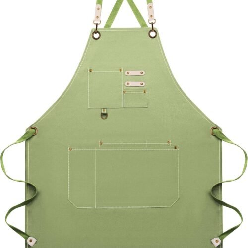 Adjustable Chef Apron Large Pockets Back Straps