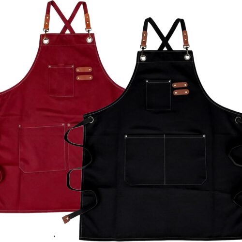 Water-Repellent Cotton Canvas Cross-Back Chef Apron
