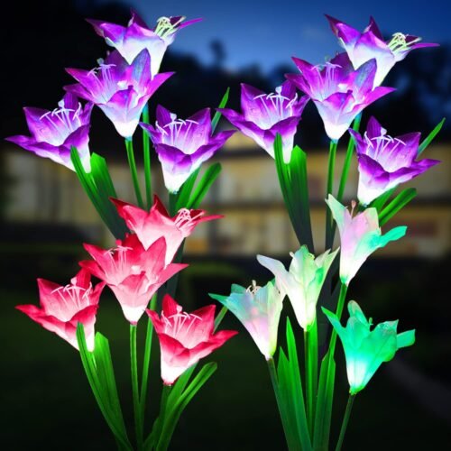 Solar Garden Lily Flower Lights