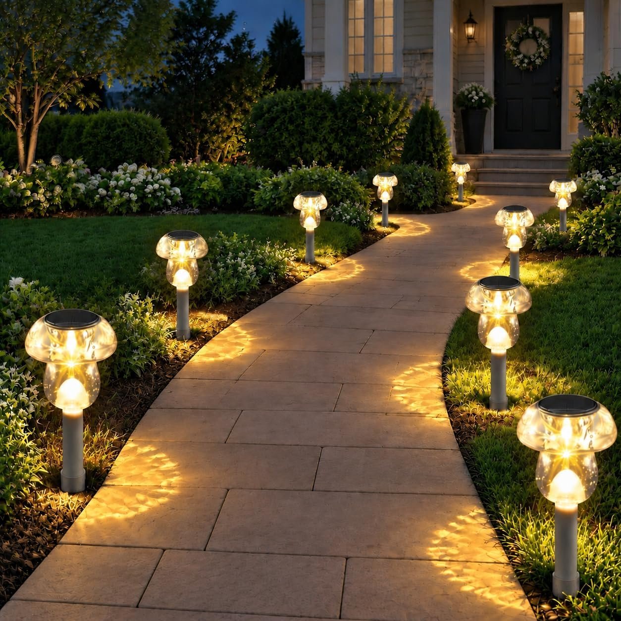 Solar Garden Mushroom Pathway Lights