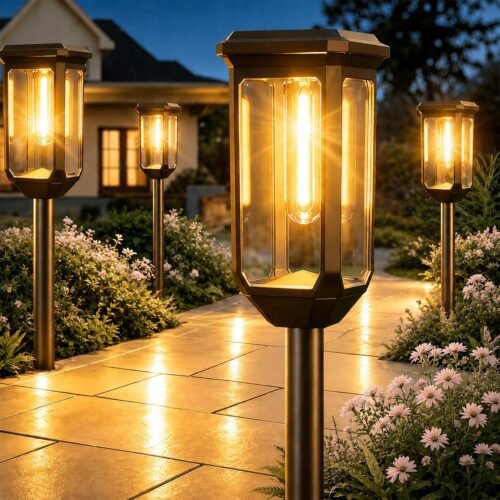 Solar Garden Warm White Path Lights