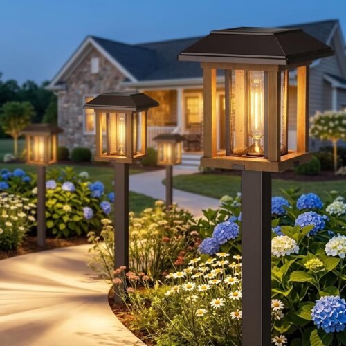 Solar Garden Bubble Glass Pathway Lights