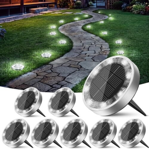 Solar Garden Ground Disk Lights