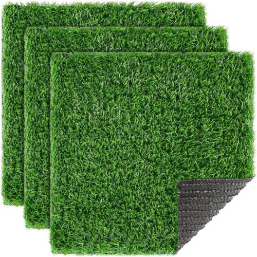 Square Artificial Grass Mat Fake Grass Placemat Patch Tiles