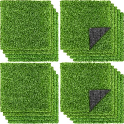 Artificial Grass Mat Square Turf Patch Tiles for Patio Miniature Garden